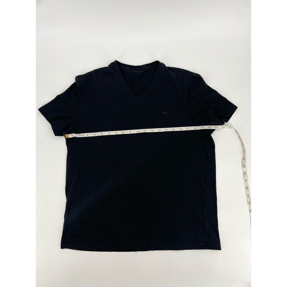 Michael Kors Mens Short Sleeve Cotton T-Shirt Small? Black 100% Cotton‎ V-Neck